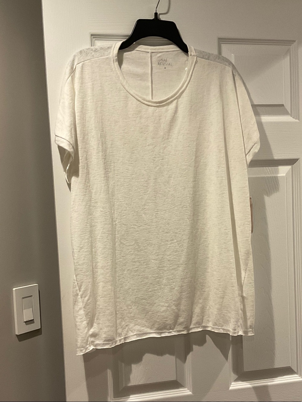 Whisper Cotton Crewneck Tee With Open Back